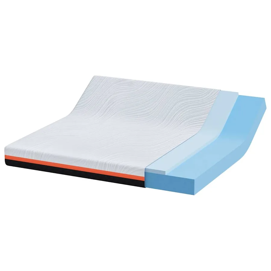 Matelas Blanc et Noir 180 x 200 cm Tissu jacquard - 4