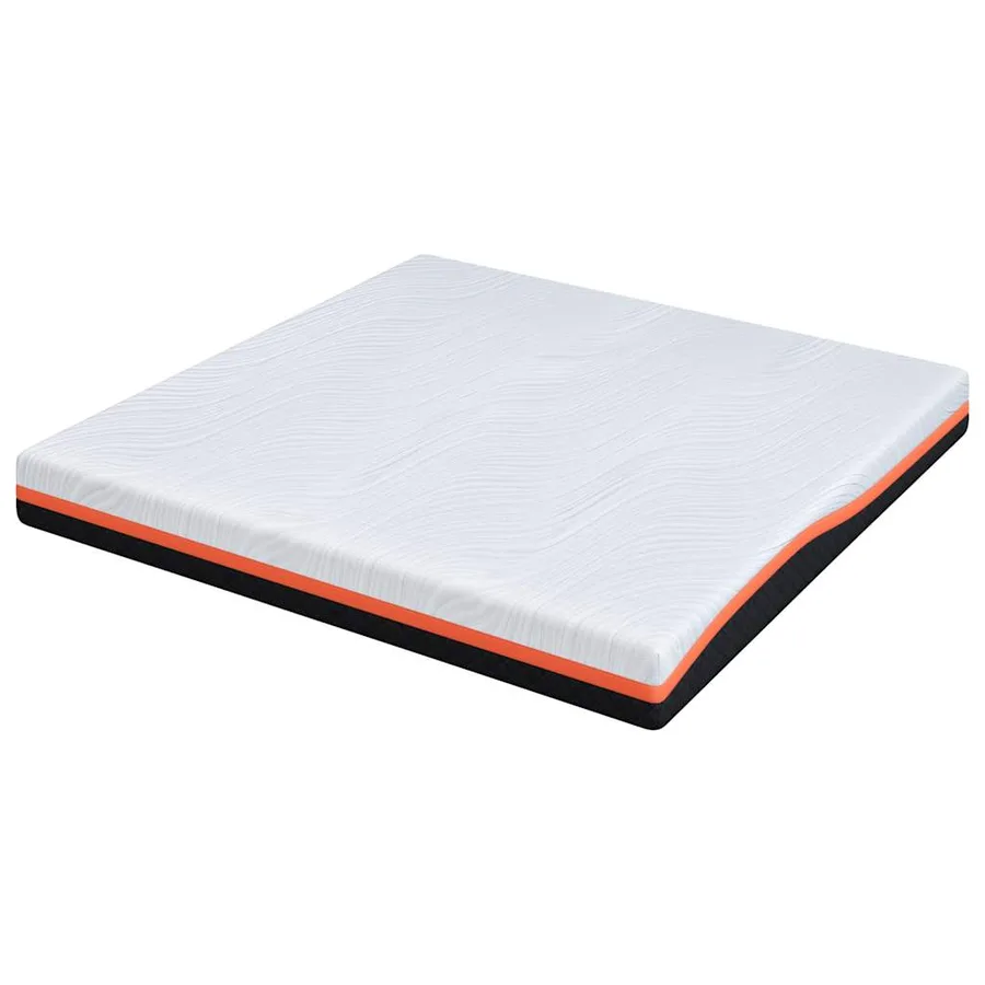 Matelas Blanc et Noir 180 x 200 cm Tissu jacquard - 5