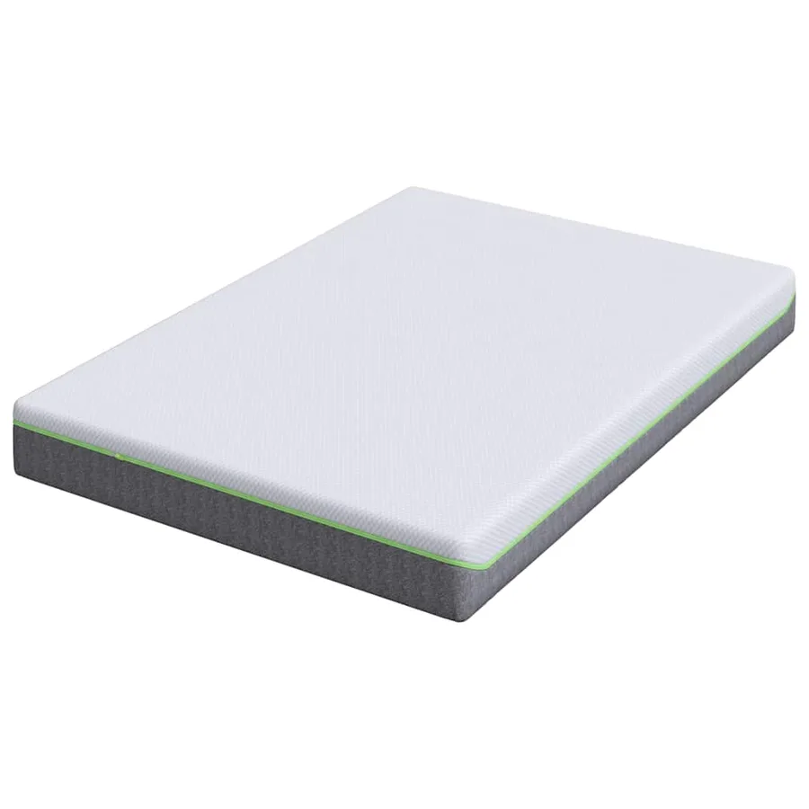 Matelas Blanc et Gris 140 x 200 cm Tissu jacquard - 5