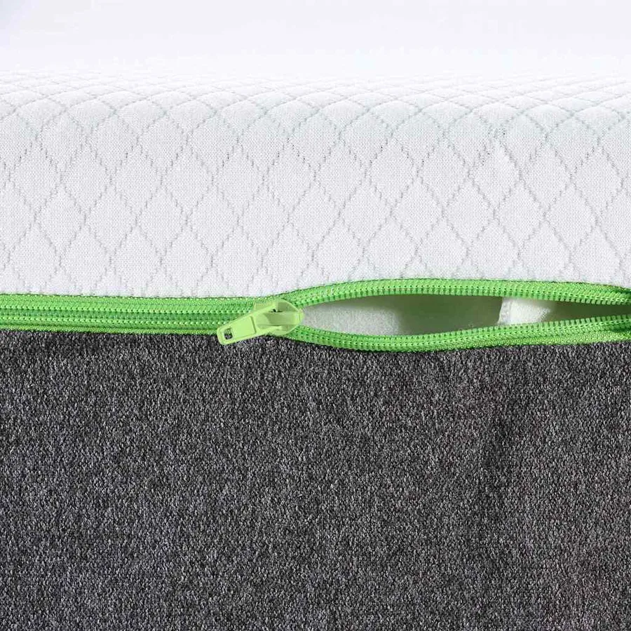 Matelas Blanc et Gris 140 x 200 cm Tissu jacquard - 9