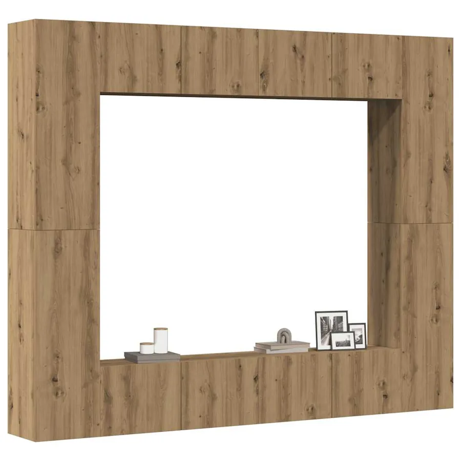 Ensemble de meuble TV mural 8 pcs chêne artisanal