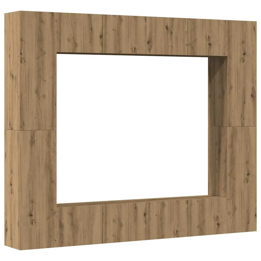 Ensemble de meuble TV mural 8 pcs chêne artisanal - 2