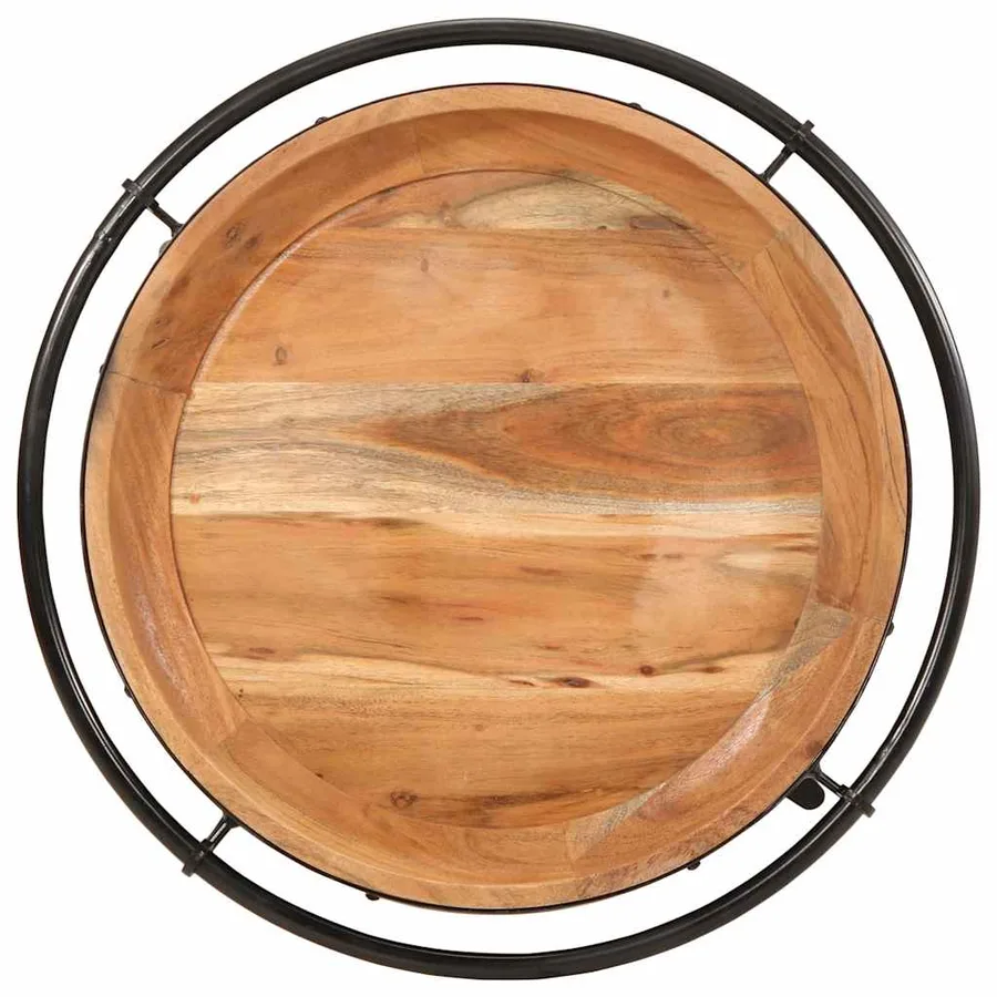 Table d'appoint Ø55x60 cm bois massif d'acacia - 3