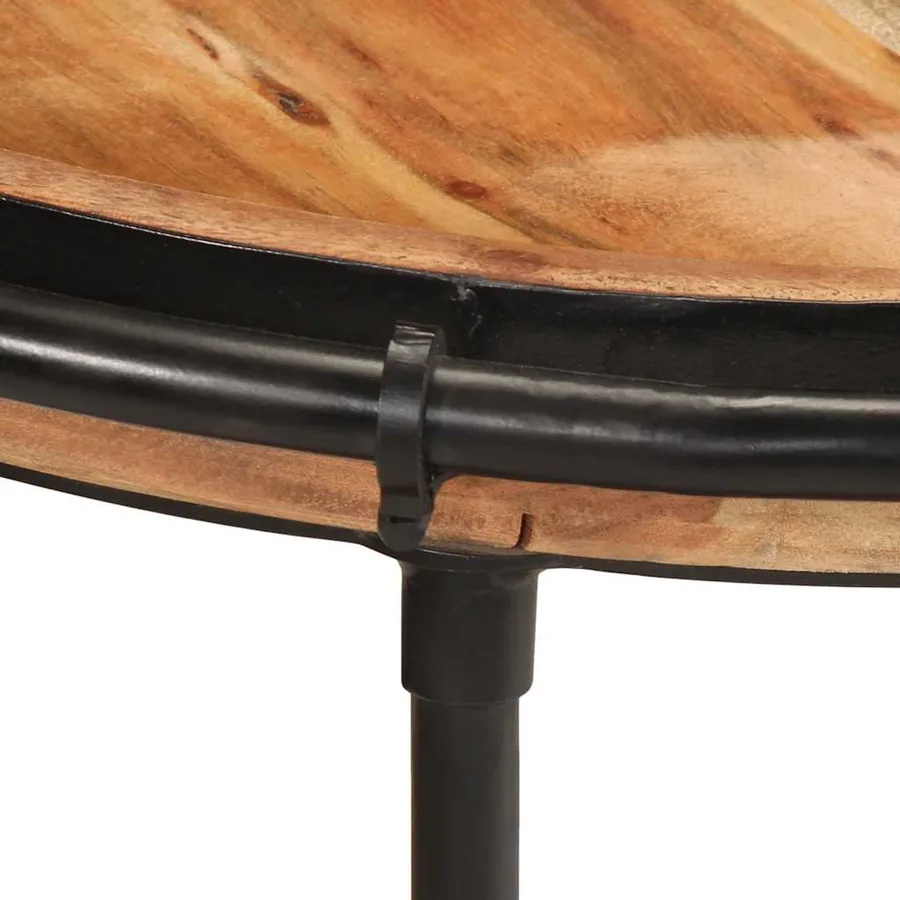 Table d'appoint Ø55x60 cm bois massif d'acacia - 5