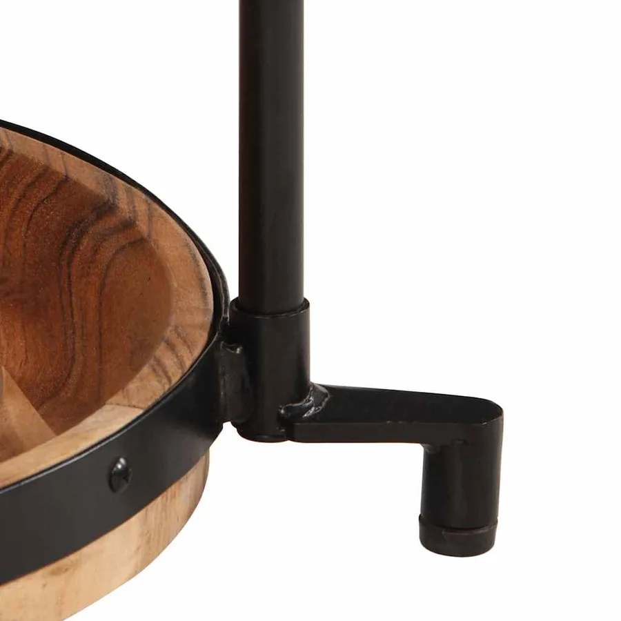 Table d'appoint Ø55x60 cm bois massif d'acacia - 6