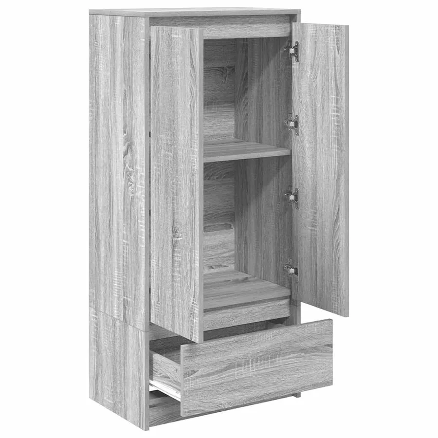 Armoire tiroir sonoma gris 55,5x34x119,5 cm bois d'ingénierie - 5