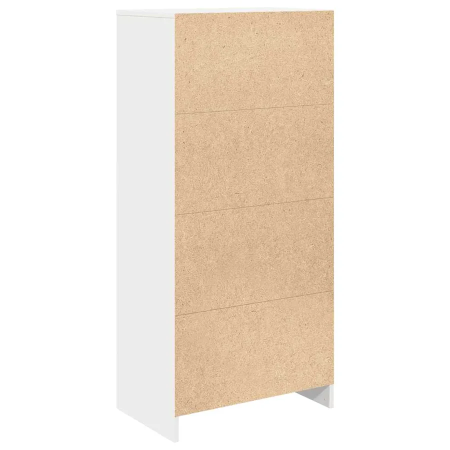 Armoire avec tiroir blanc 55,5x34x119,5 cm bois d'ingénierie - 8