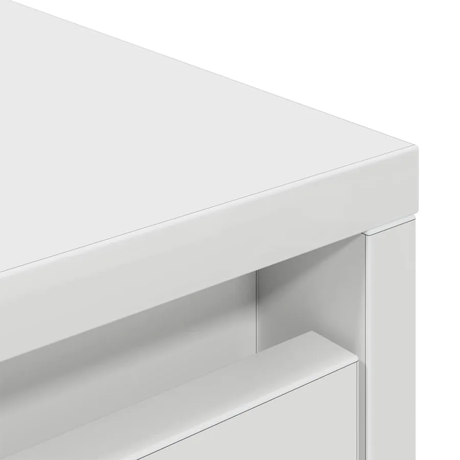 Armoire avec tiroir blanc 55,5x34x119,5 cm bois d'ingénierie - 9