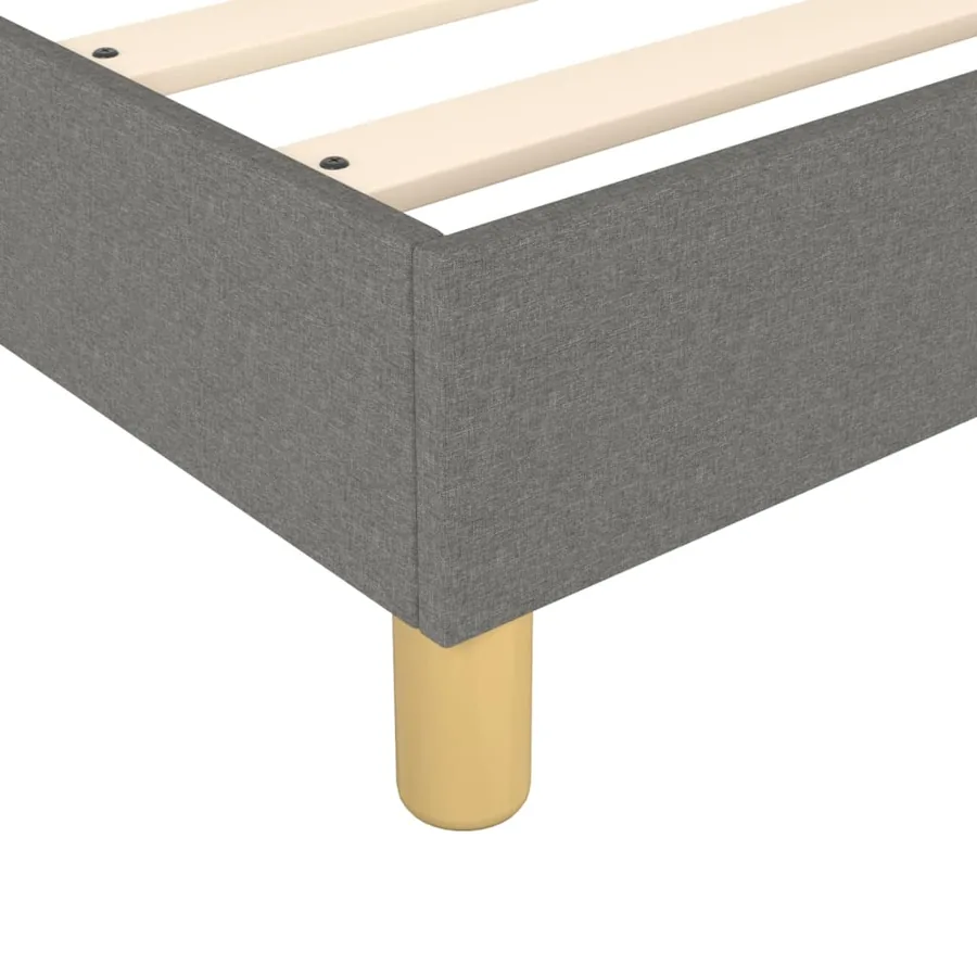 Sommier à lattes de lit avec matelas Gris foncé 90x200 cm Tissu - 7