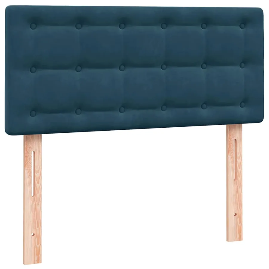 Sommier à lattes de lit et matelas bleu foncé 90x210 cm velours - 7