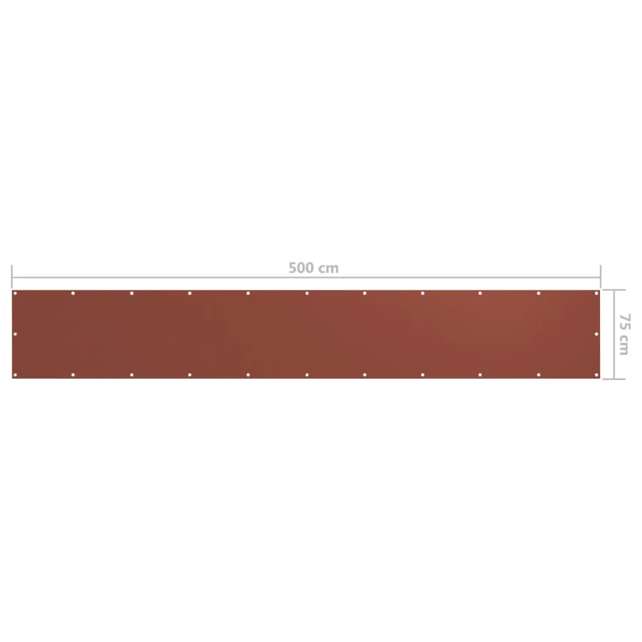 Écran de balcon Terre cuite 75x500 cm Tissu Oxford - 5