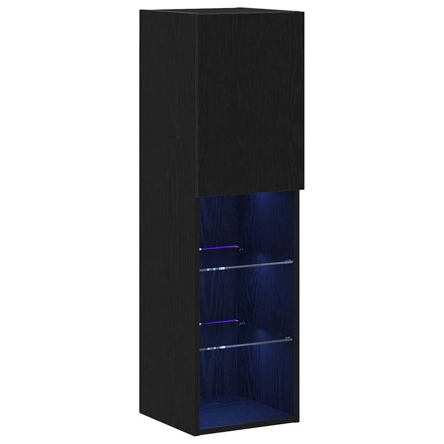 Ensemble meuble TV avec LED 2 pcs Chêne noir 30,5 x 30 x 102 cm - 2