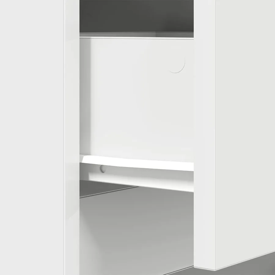 Table de chevet blanc 39x35x65 cm bois d’ingénierie - 12