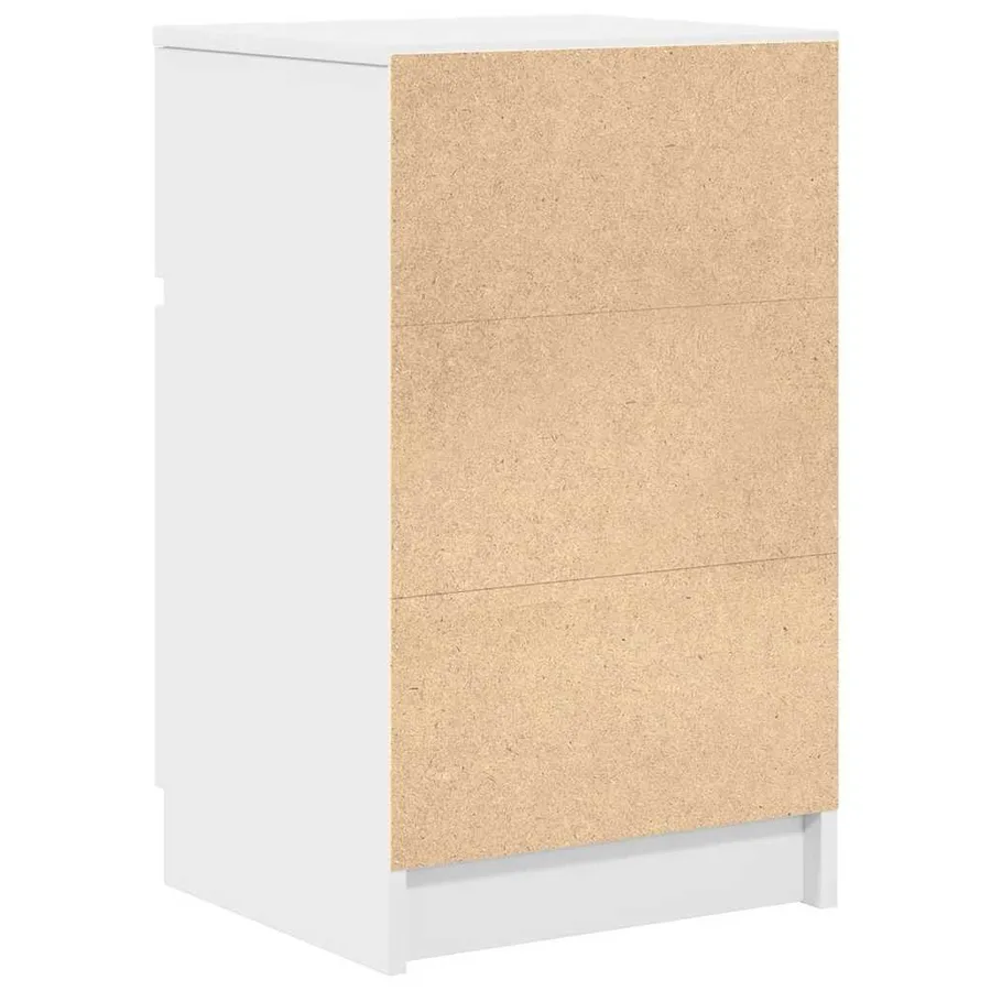 Table de chevet blanc 39x35x65 cm bois d’ingénierie - 8