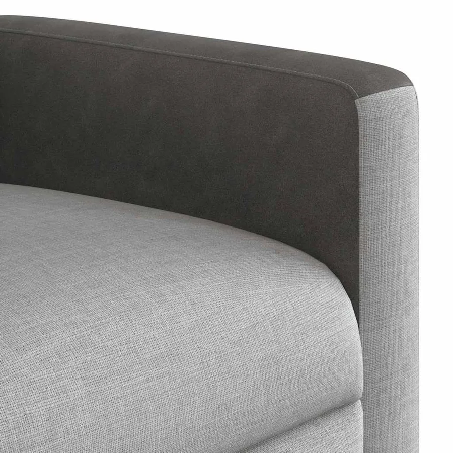 Fauteuil inclinable de massage électrique gris nuage tissu - 14
