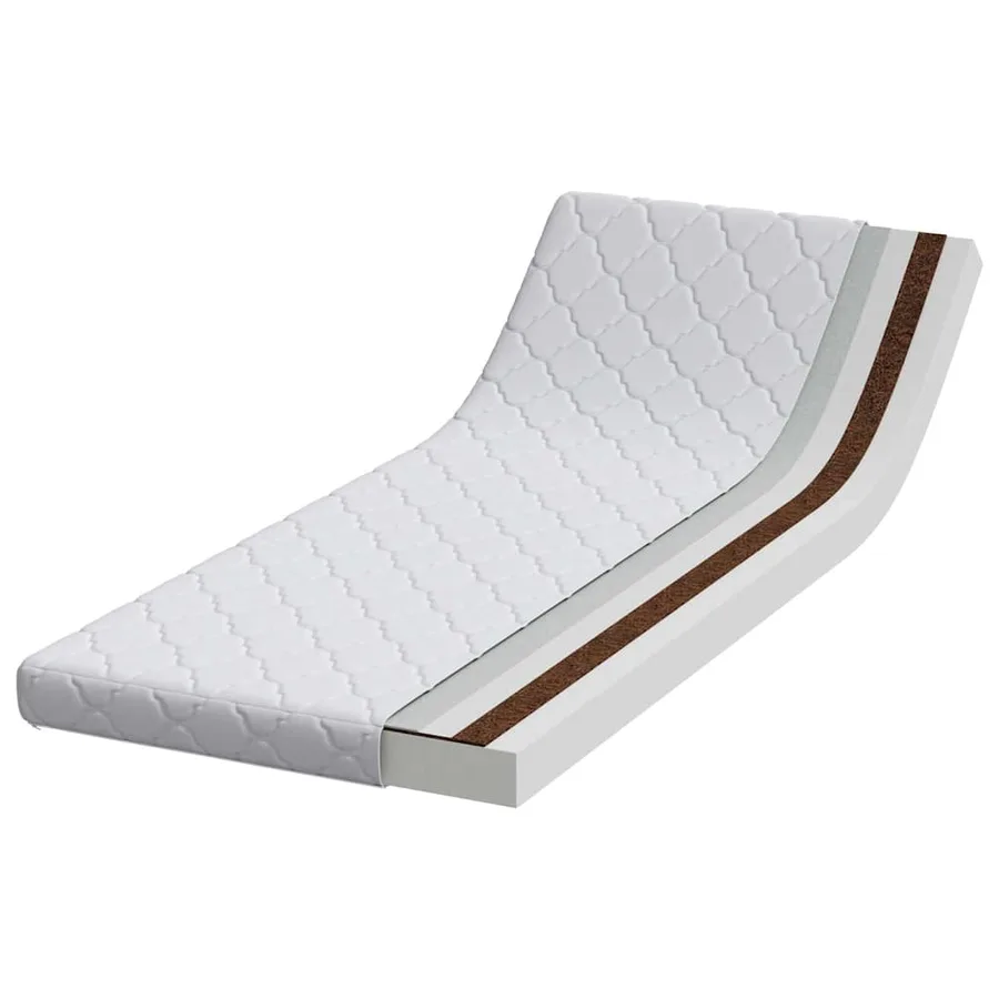Matelas Blanc 80 x 200 cm Tissu jacquard - 3