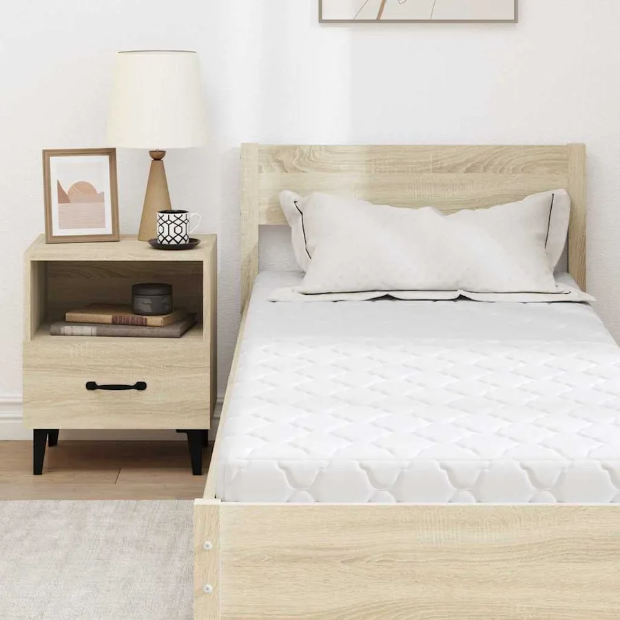 Matelas Blanc 80 x 200 cm Tissu jacquard - 7