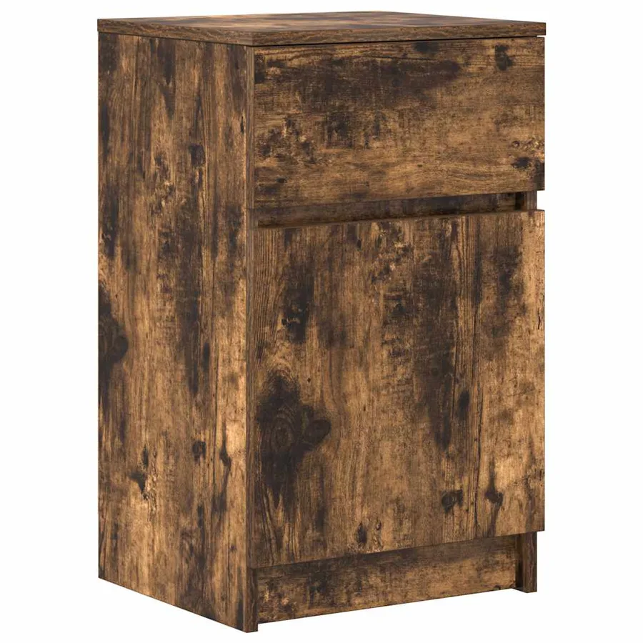 Table de chevet Chêne fumé 39x35x65 cm Bois d'ingénierie - 2