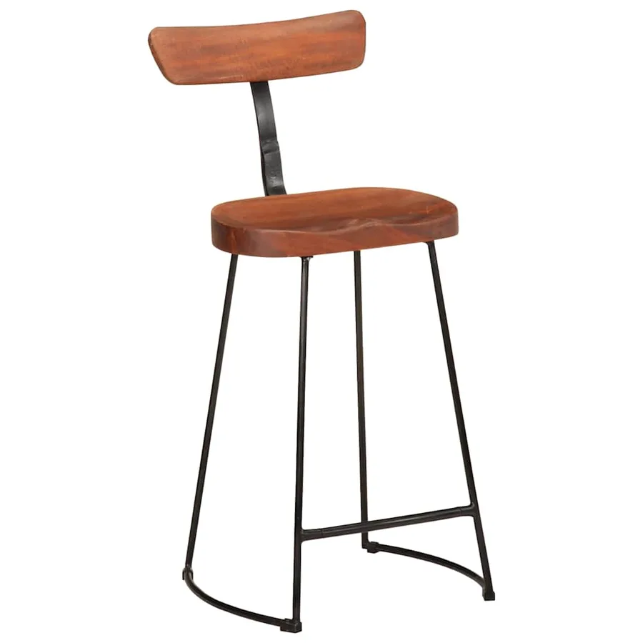 Tabourets de bar lot de 2 49x43x88 cm bois de manguier massif - 10