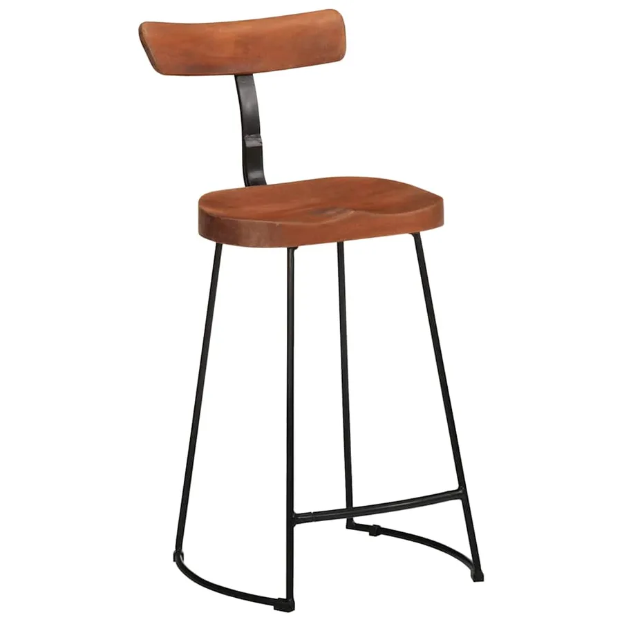 Tabourets de bar lot de 2 49x43x88 cm bois de manguier massif - 11