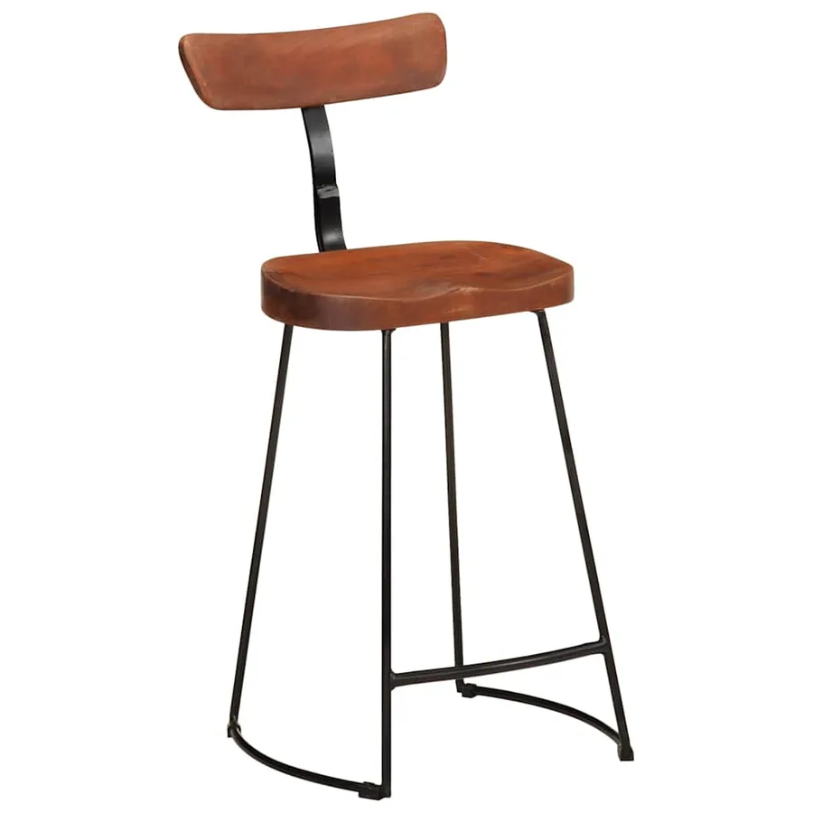 Tabourets de bar lot de 2 49x43x88 cm bois de manguier massif - 12