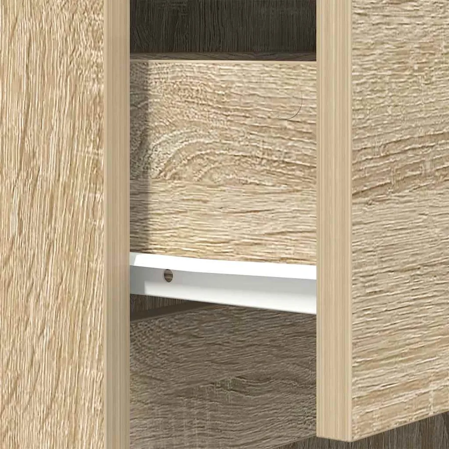 Table de chevet chêne sonoma 39x35x125 cm bois d’ingénierie - 12