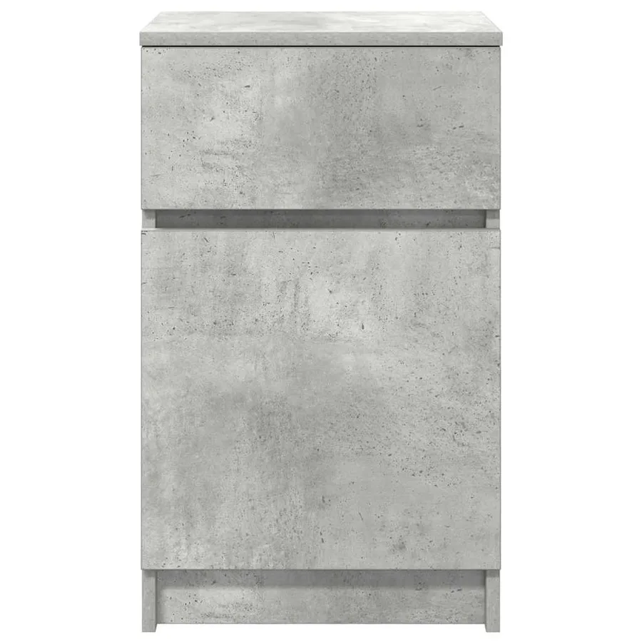 Table de chevet gris béton 39x35x65 cm bois d’ingénierie - 6