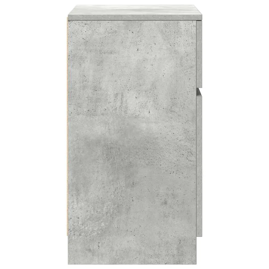 Table de chevet gris béton 39x35x65 cm bois d’ingénierie - 7