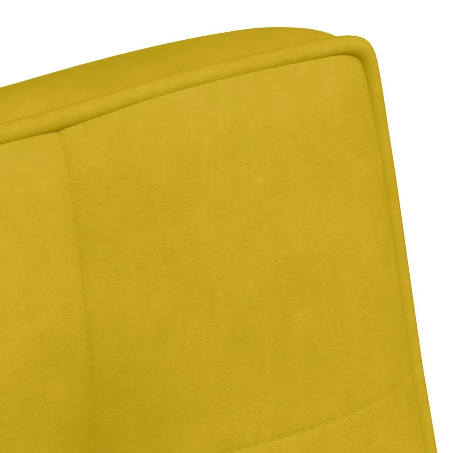 Banc jaune 110x74x84 cm velours - 7