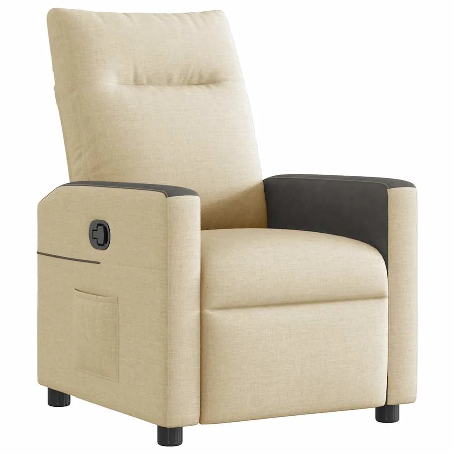 Fauteuil inclinable Crème Tissu - 2
