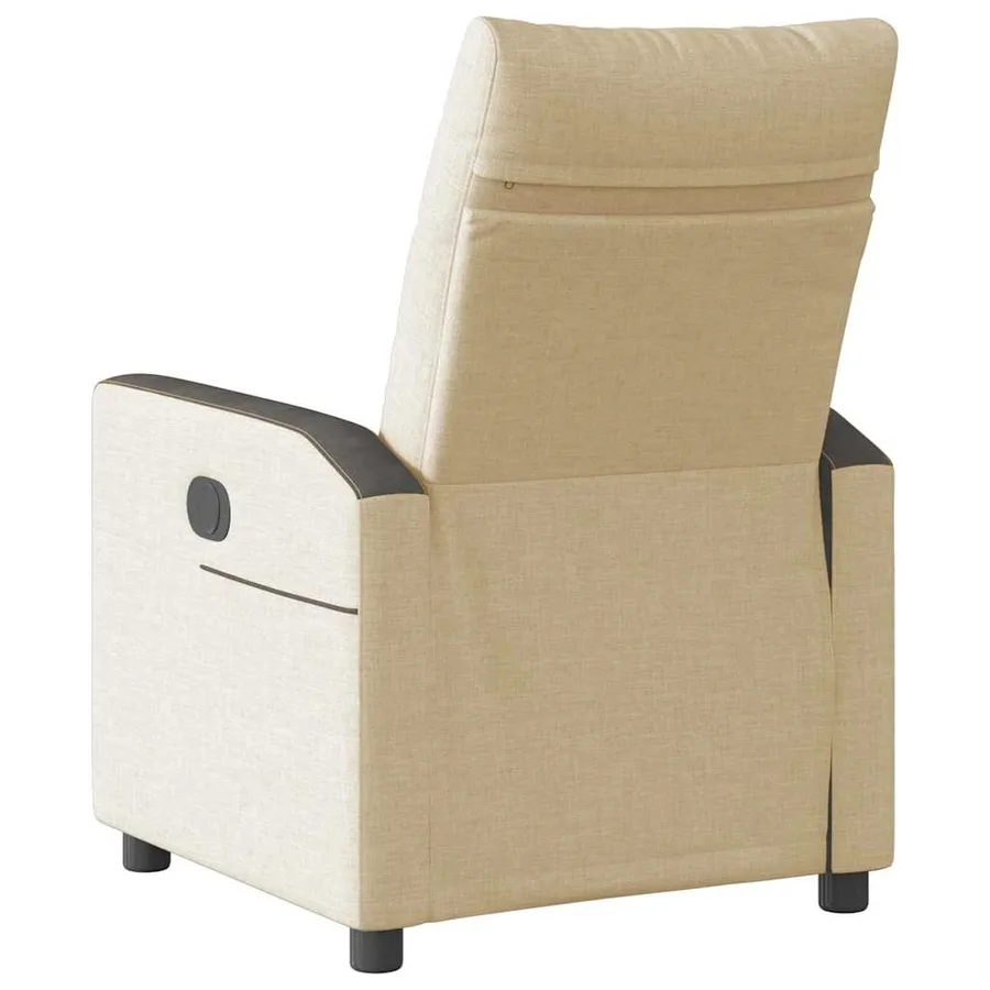 Fauteuil inclinable Crème Tissu - 5