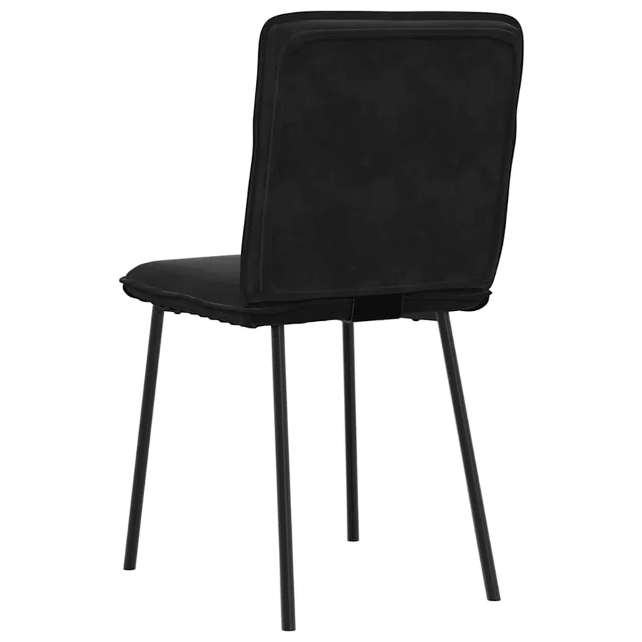 Chaises à manger lot de 2 Noir Velours - 6