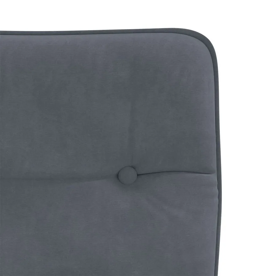 Chaises à manger lot de 2 Gris foncé Velours - 7
