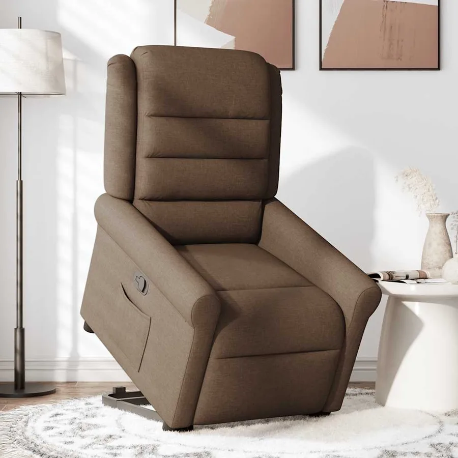 Fauteuil inclinable Marron Tissu - 3
