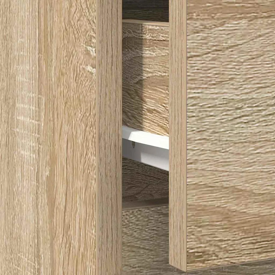 Buffet avec tiroir chêne sonoma 71x35x84 cm bois d'ingénierie - 12