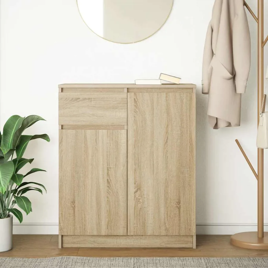 Buffet avec tiroir chêne sonoma 71x35x84 cm bois d'ingénierie - 3
