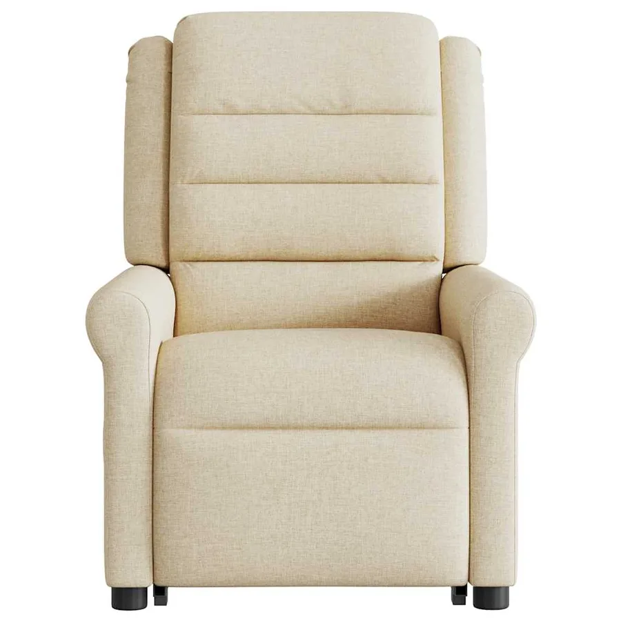 Fauteuil inclinable de massage Crème Tissu - 5