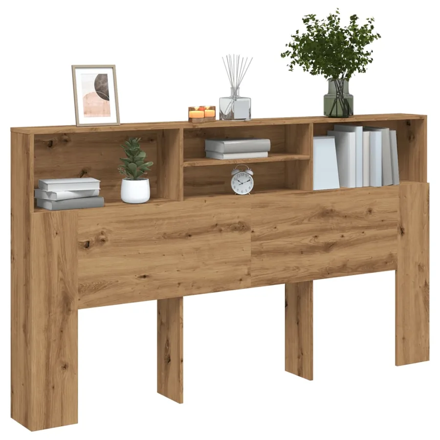 Armoire à tête de lit Chêne artisanal 180 x 19 x 103,5 cm Bois d'ingénierie