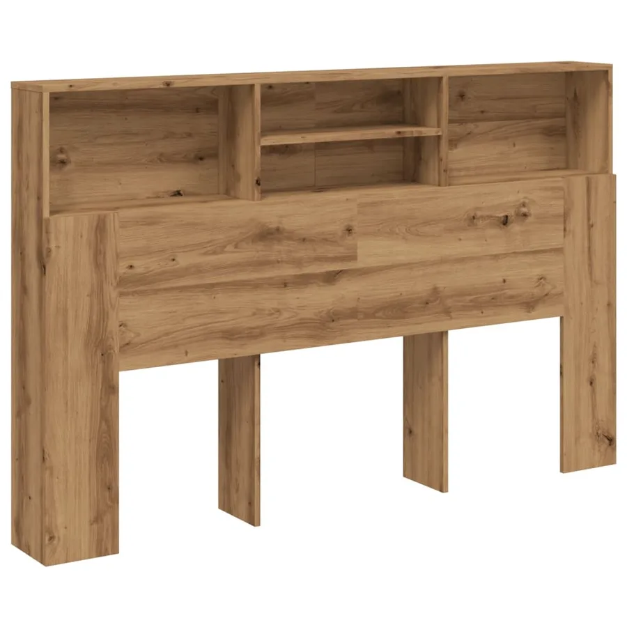 Armoire à tête de lit Chêne artisanal 180 x 19 x 103,5 cm Bois d'ingénierie - 2
