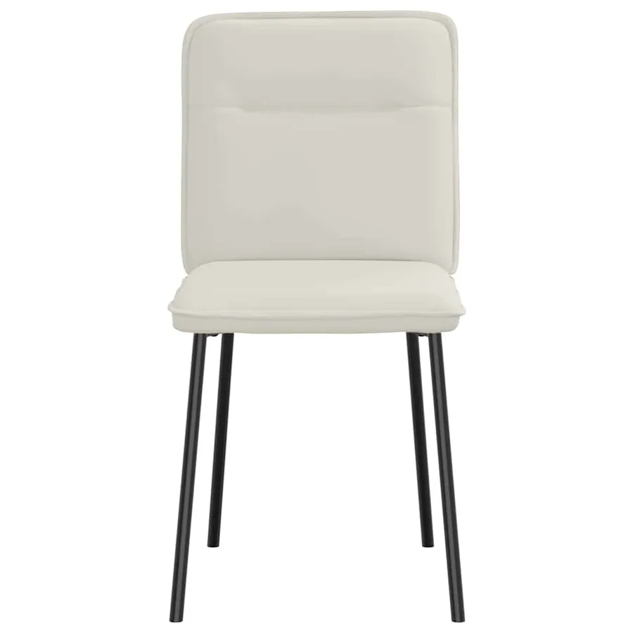 Chaises à manger lot de 4 Crème Velours - 4