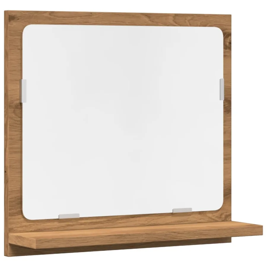 Armoire à miroir de salle de bain chêne artisanal 40x11x37 cm - 2