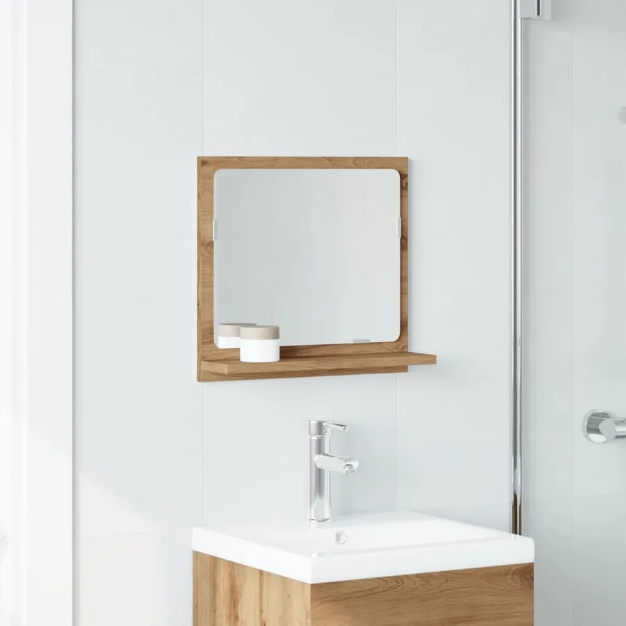 Armoire à miroir de salle de bain chêne artisanal 40x11x37 cm - 3