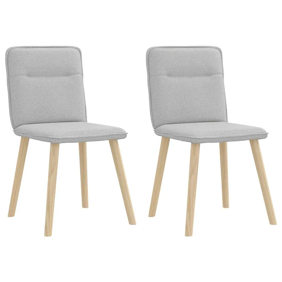 Chaises à manger lot de 2 gris nuage tissu
