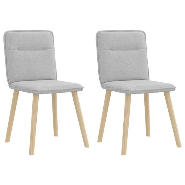 Chaises à manger lot de 2 gris nuage tissu