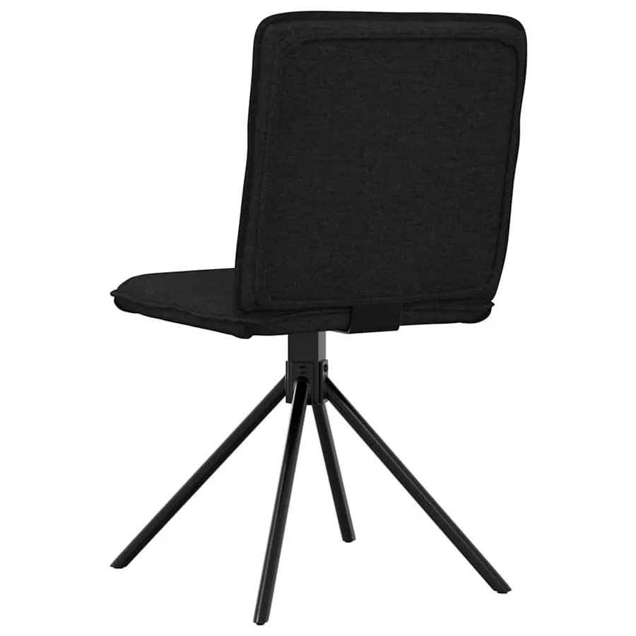 Chaises à manger lot de 2 noir tissu - 6