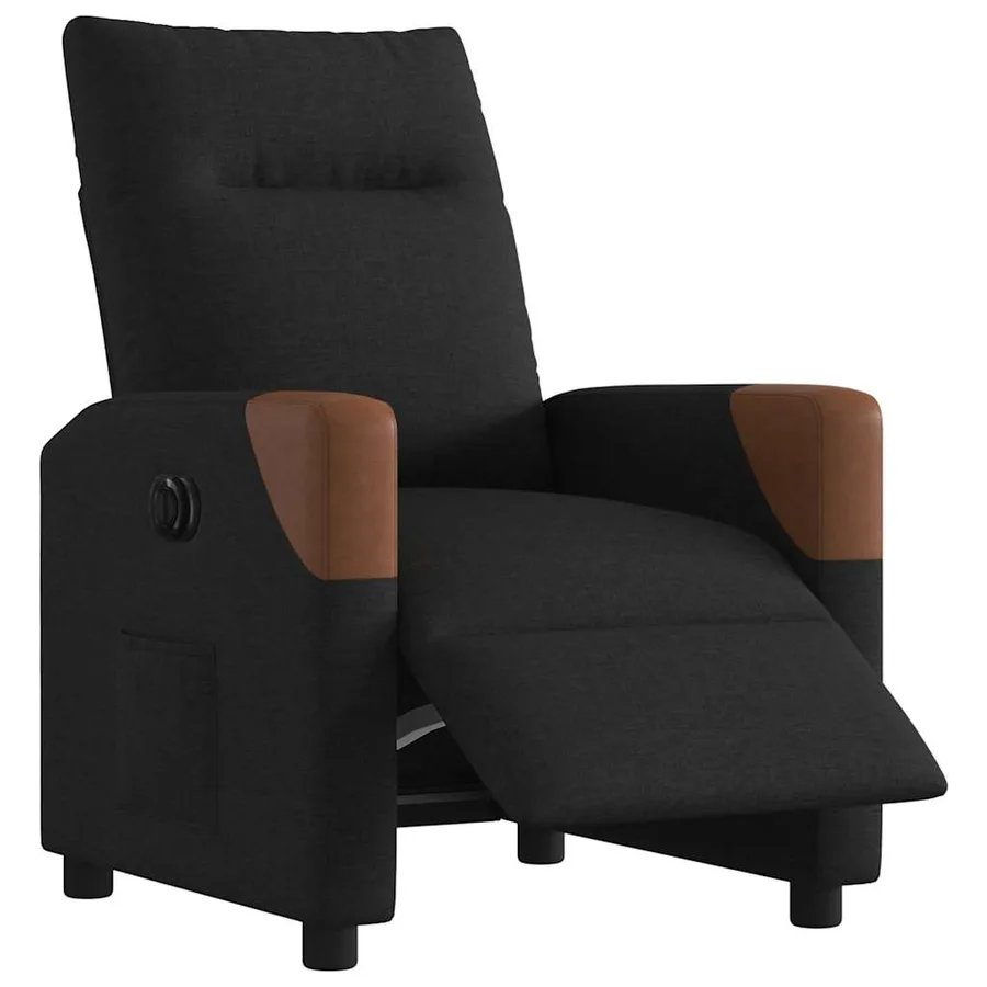 Fauteuil inclinable électrique Noir Tissu - 3