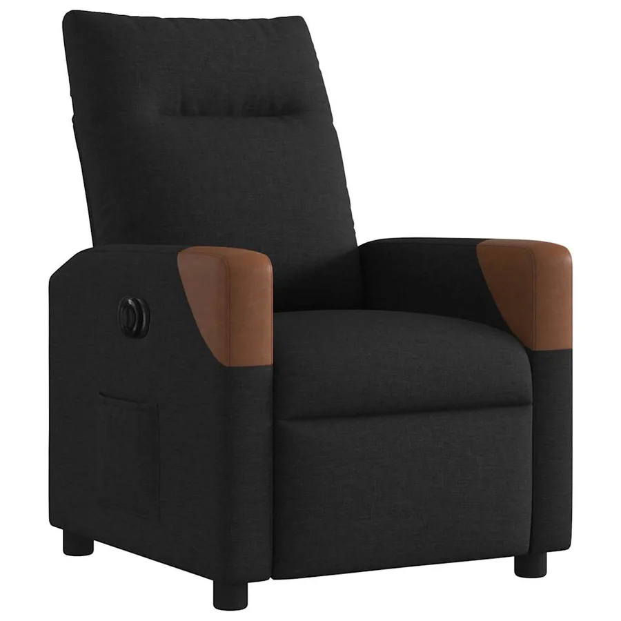 Fauteuil inclinable électrique Noir Tissu - 4