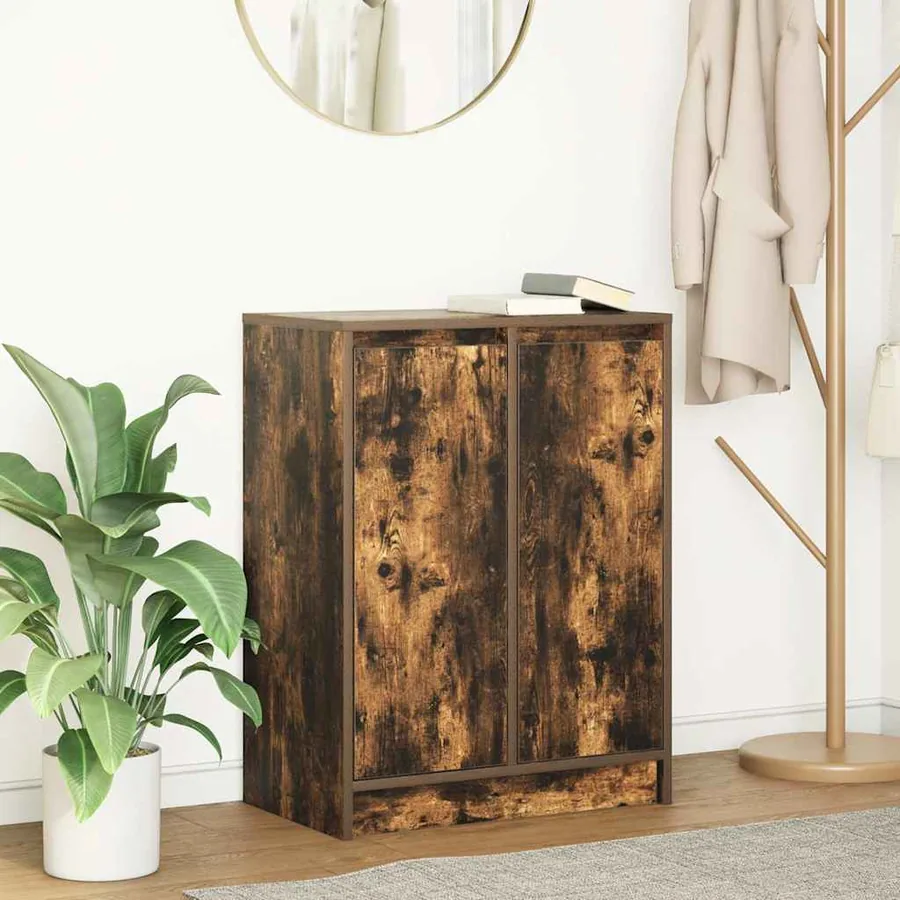 Buffet chêne fumé 57x34x76 cm bois d'ingénierie