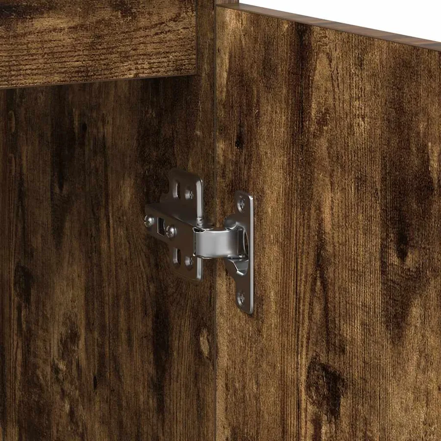 Buffet chêne fumé 57x34x76 cm bois d'ingénierie - 10