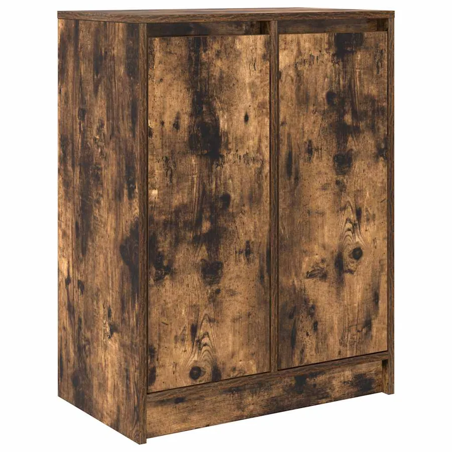 Buffet chêne fumé 57x34x76 cm bois d'ingénierie - 2